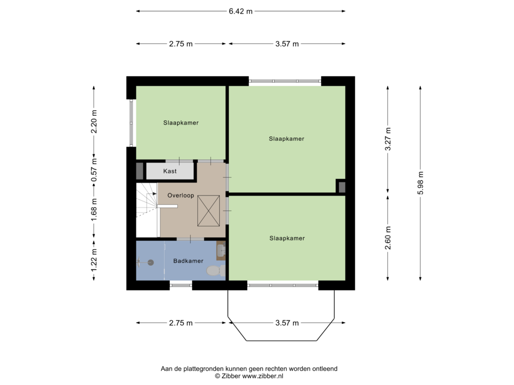 View floorplan of Eerste Verdieping of Akkerweg 5-A