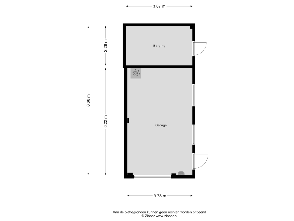 View floorplan of Garage of Akkerweg 5-A