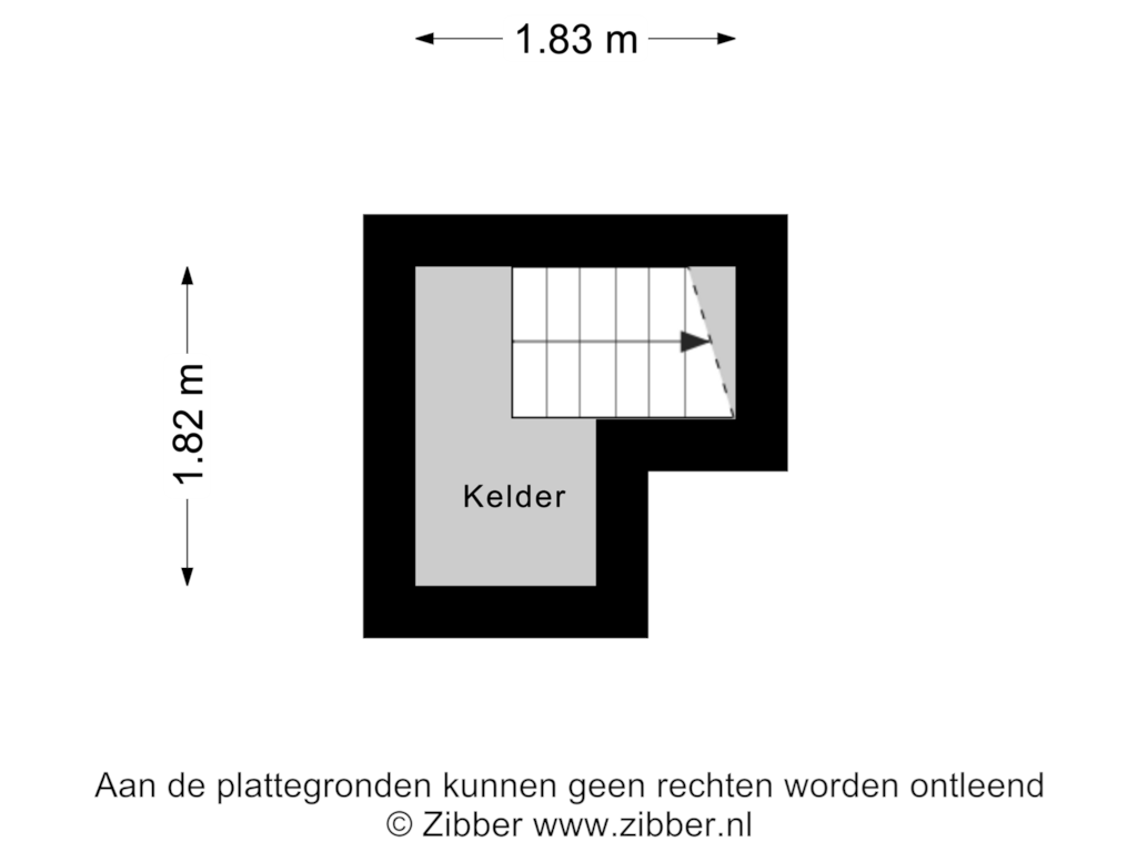 View floorplan of Kelder of Akkerweg 5-A