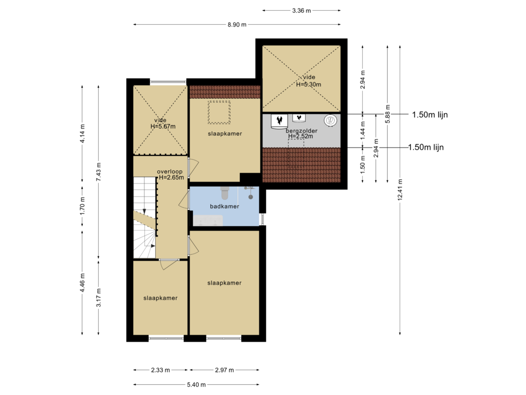 Bekijk plattegrond van 1e verdieping van Beatrixstraat 32