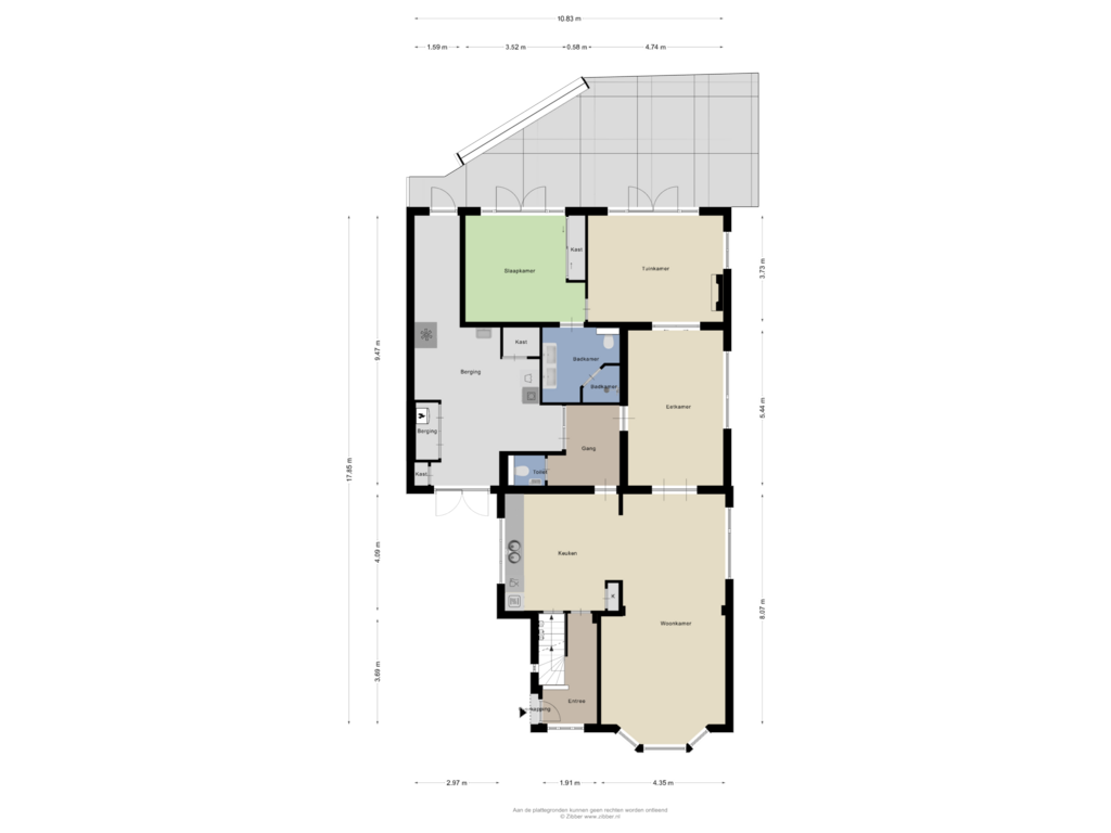 Bekijk plattegrond van Begane Grond van Graafseweg 612