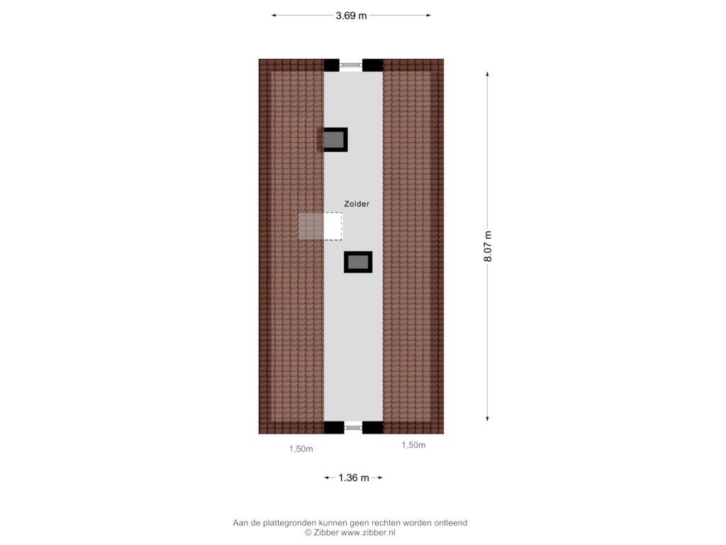 Bekijk plattegrond van Zolder van Graafseweg 612