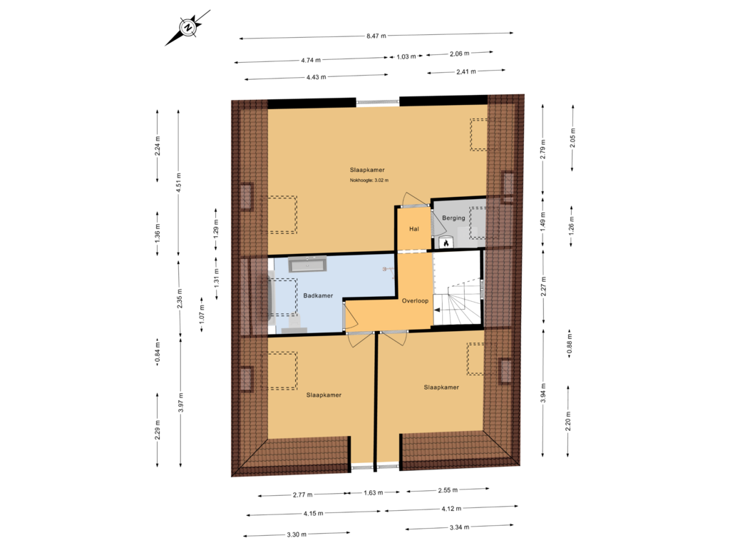 Bekijk plattegrond van 2e Verdieping van Haven 44-RD