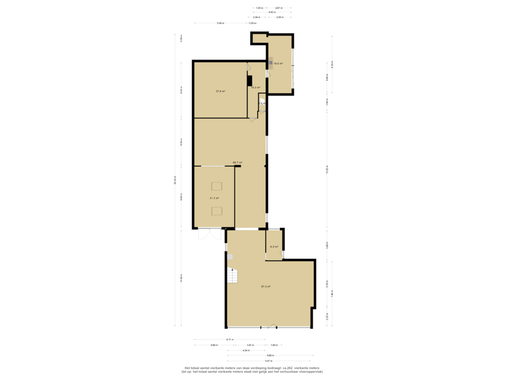 Bekijk plattegrond van BOG  - Begane grond van Dorpsstraat 72-- 76