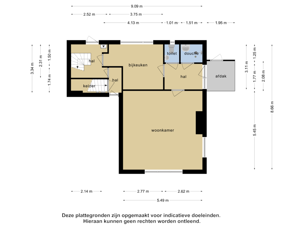 Bekijk plattegrond van Begane grond van Dorpsstraat 72-- 76