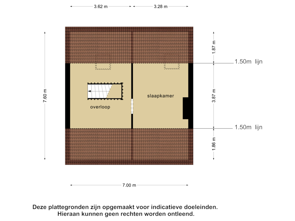 Bekijk plattegrond van 2e verdieping van Dorpsstraat 72-- 76