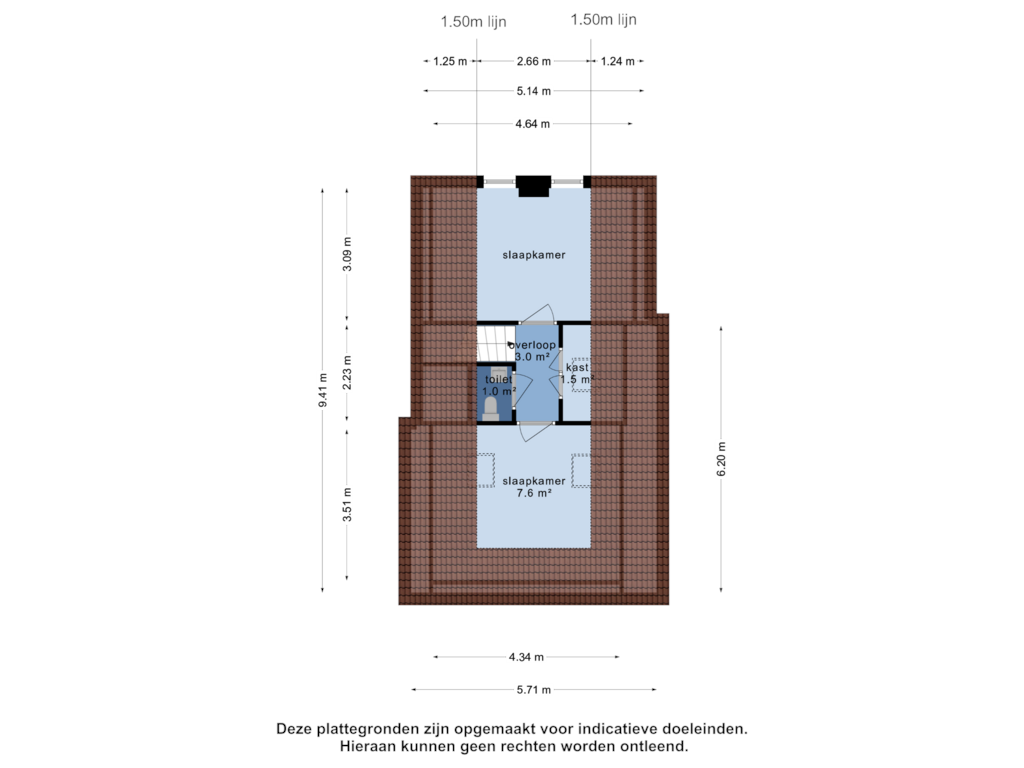 Bekijk plattegrond van 1e verdieping van 't Hertenspoor 129