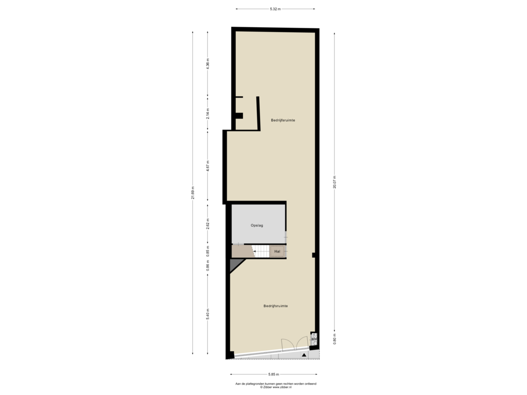 View floorplan of Begane grond of Nauwstraat 6