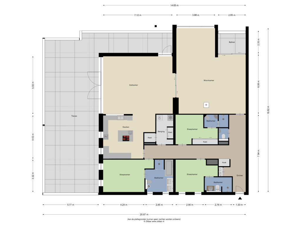 Bekijk plattegrond van Appartement van Molenweg 12