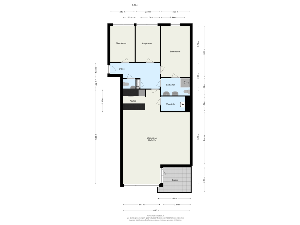 Bekijk plattegrond van Verdieping 2 van Parkstraat 26