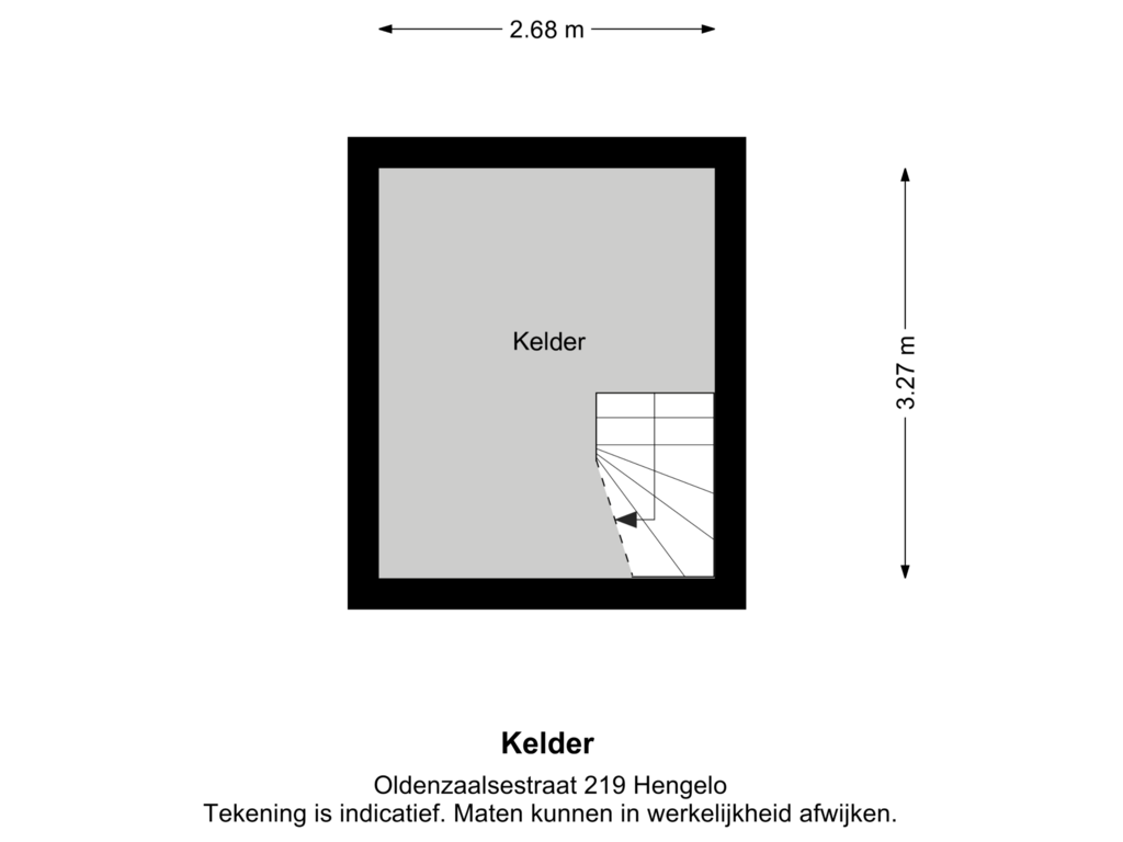 View floorplan of Kelder of Oldenzaalsestraat 219