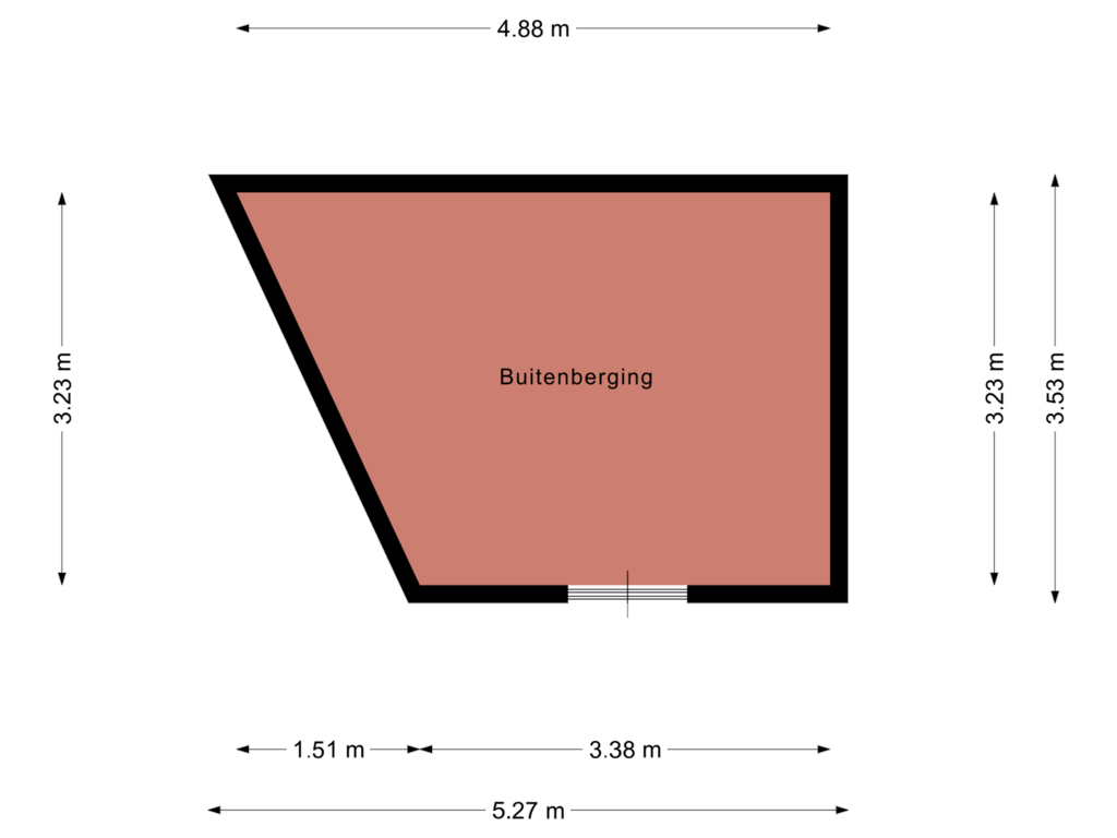 Bekijk plattegrond van Buitenberging van Schoolstraat 127