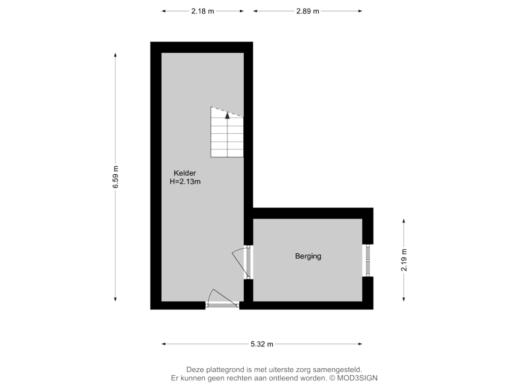 View floorplan of Kelder of Rijksstraatweg 111