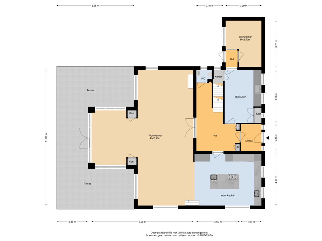 View floorplan of Begane Grond of Rijksstraatweg 111