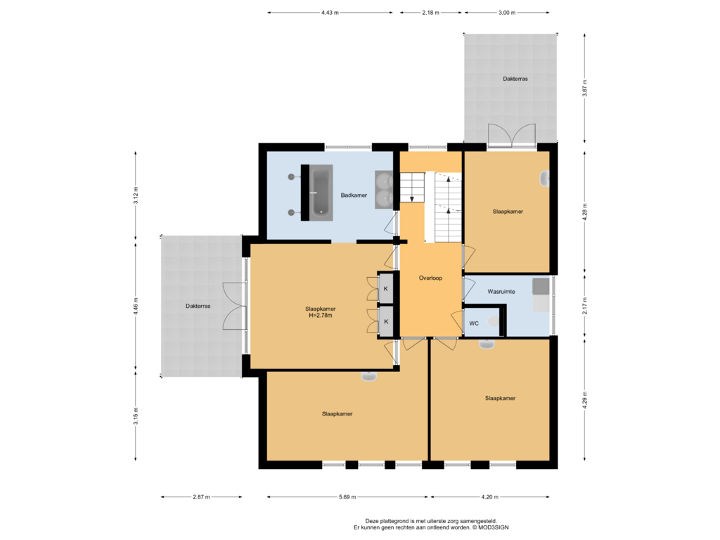 View floorplan of 1e Verdieping of Rijksstraatweg 111