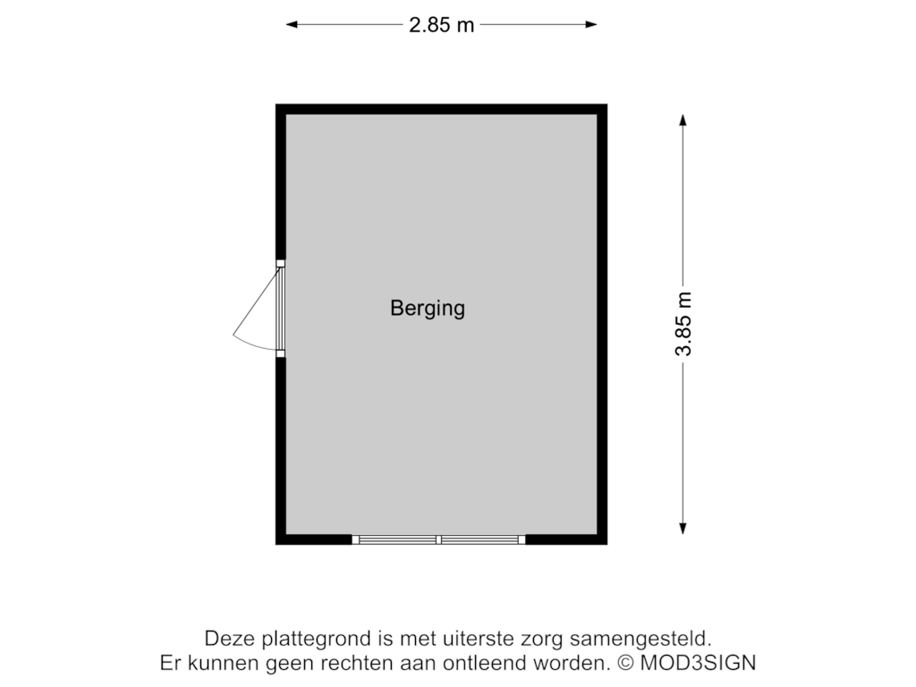 View floorplan of Berging of Rijksstraatweg 111