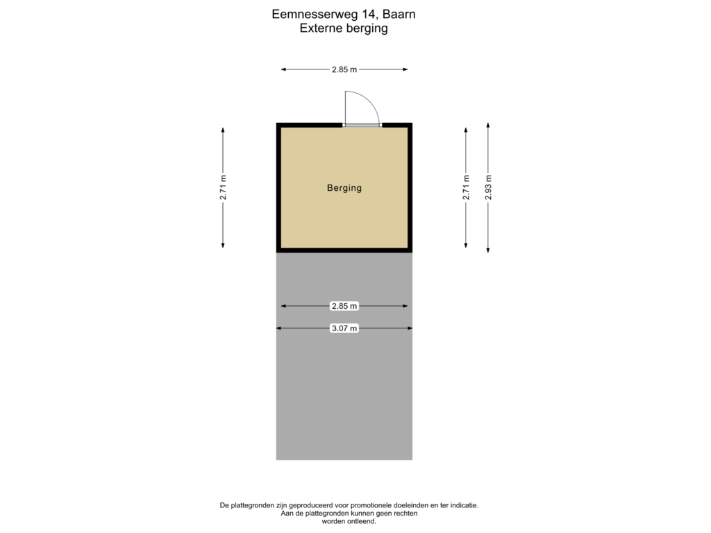 View floorplan of Externe berging of Eemnesserweg 14