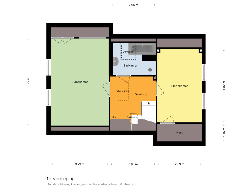 Bekijk plattegrond van 1e Verdieping van Stieltjeskanaal 20