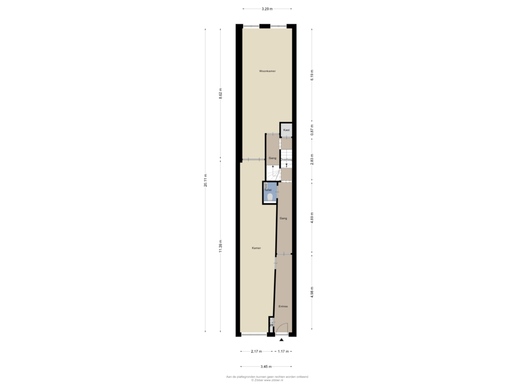 View floorplan of Begane Grond of Oude Haven 33