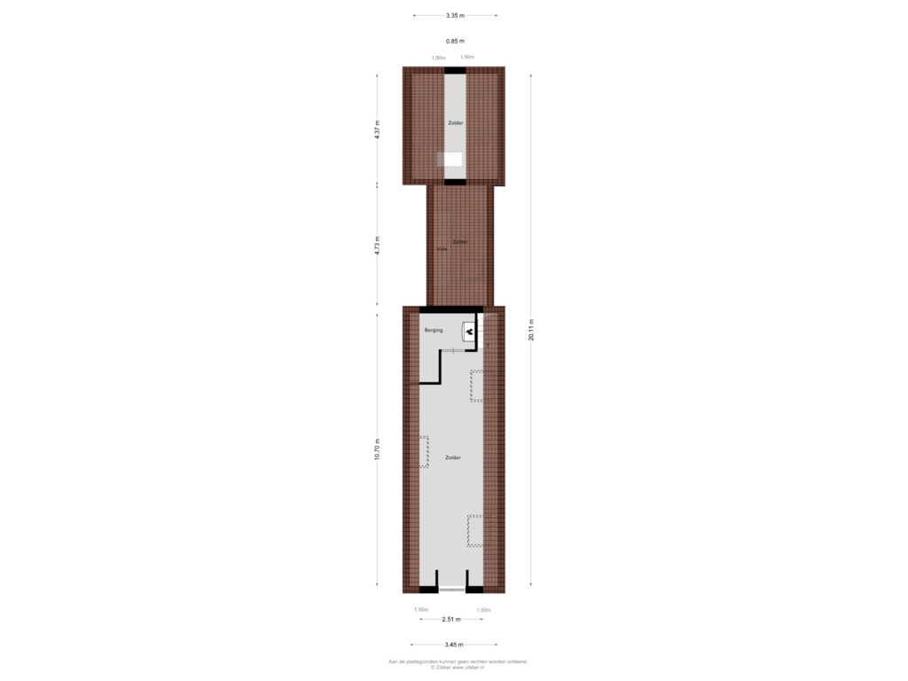 View floorplan of Tweede Verdieping of Oude Haven 33