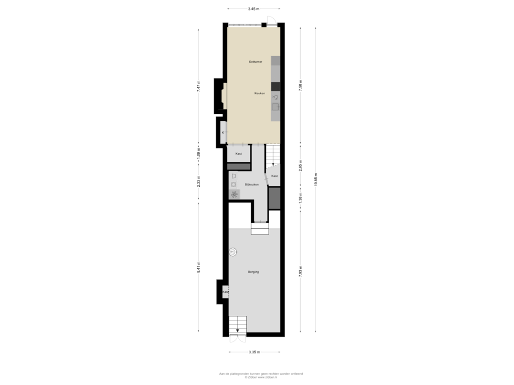 View floorplan of Souterrain of Oude Haven 33