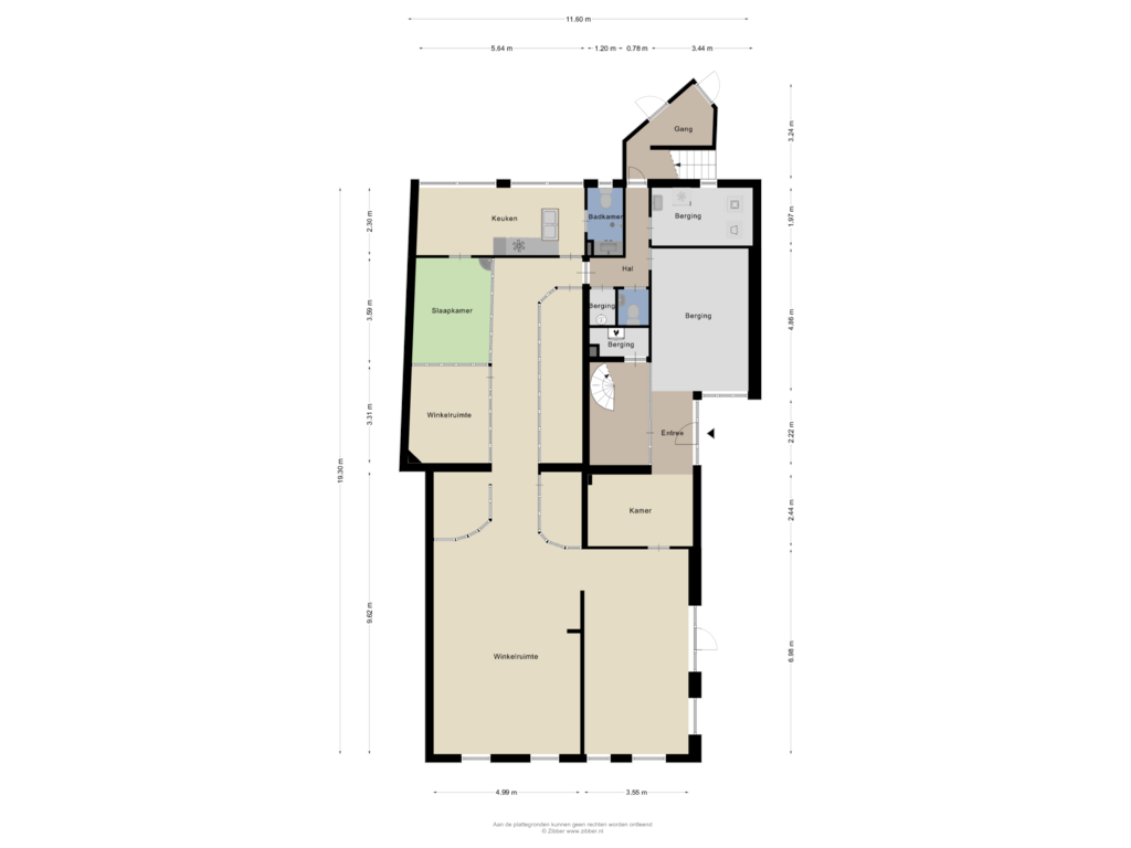 Bekijk plattegrond van Begane grond van Kerkstraat 203