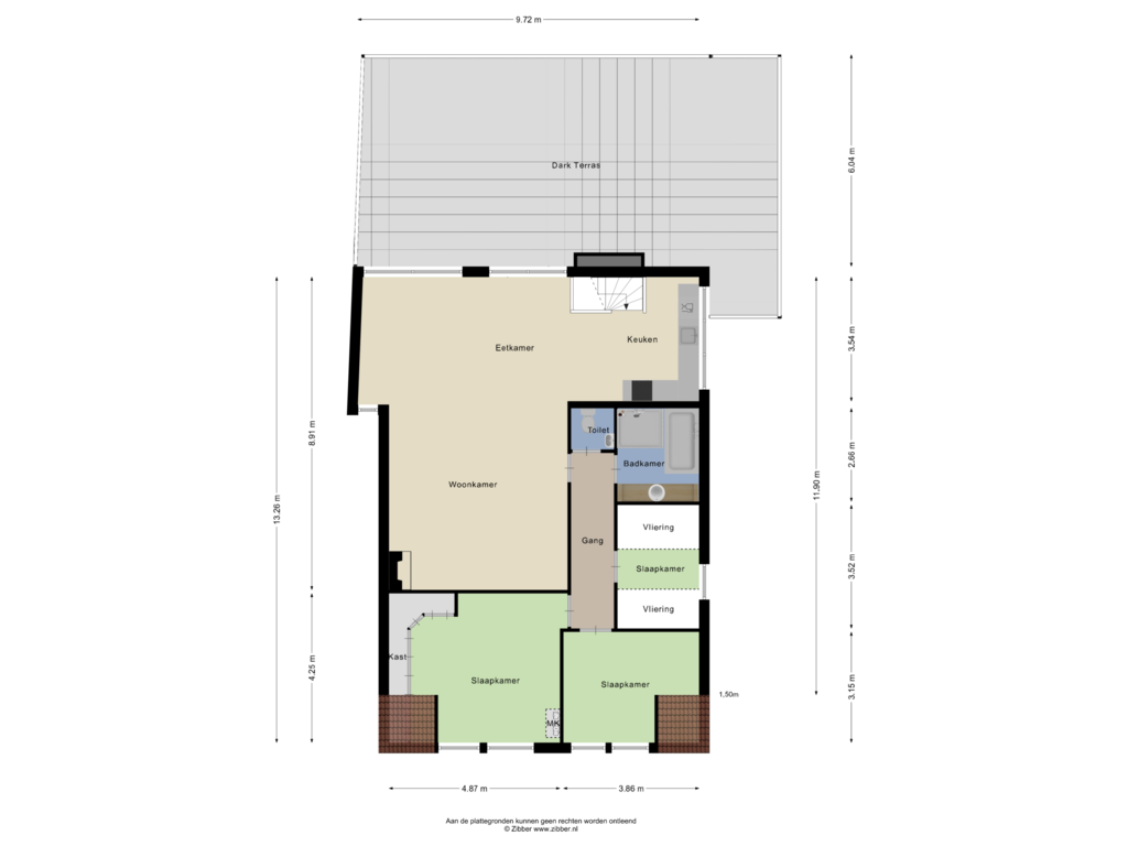 Bekijk plattegrond van Eerste verdieping van Kerkstraat 203