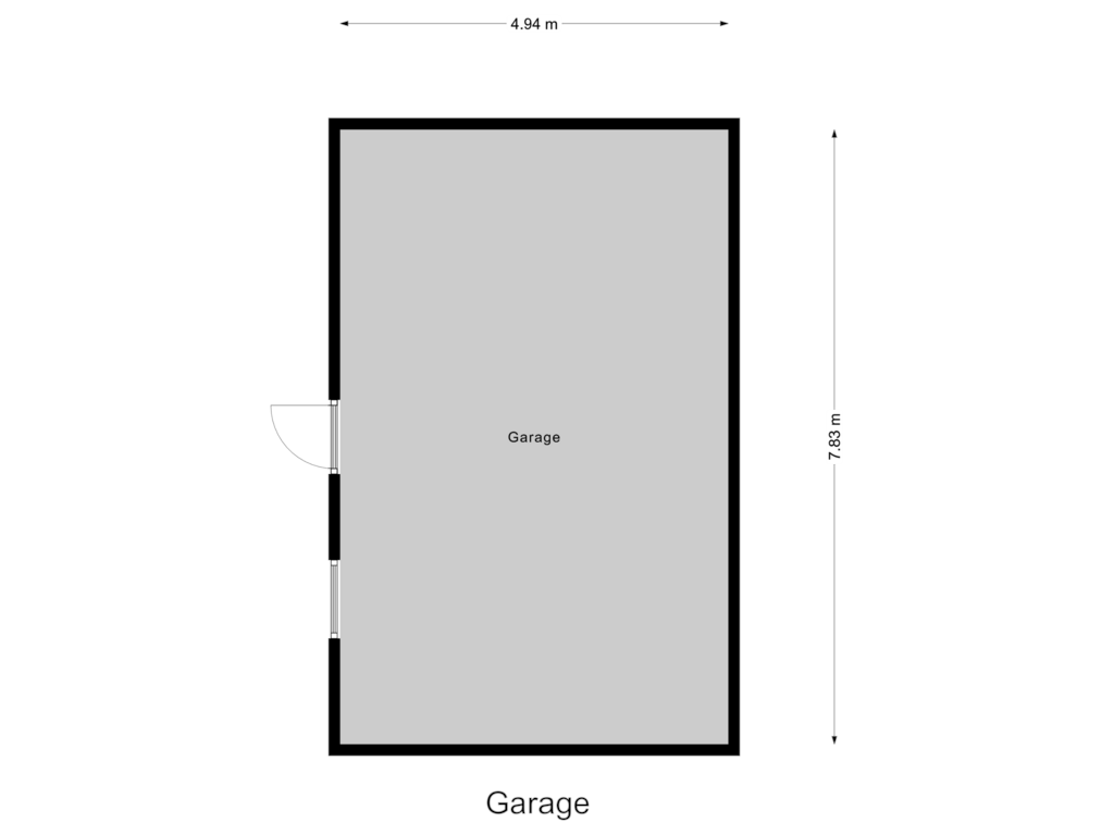 Bekijk plattegrond van Garage van Esdoornstraat 22