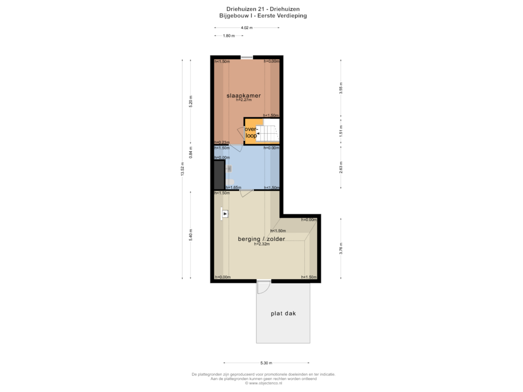 Bekijk plattegrond van BIJGEBOUW  I - EERSTE VERDIEPING van Driehuizen 21