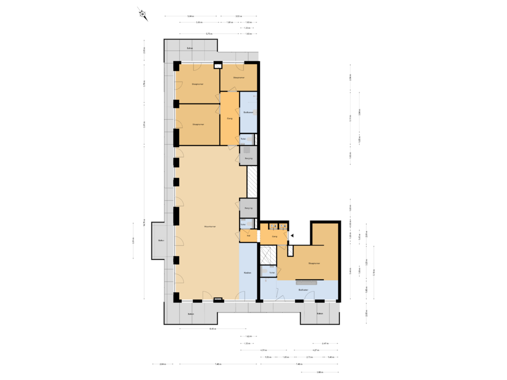 View floorplan of Plattegrond of Rosestraat 1411