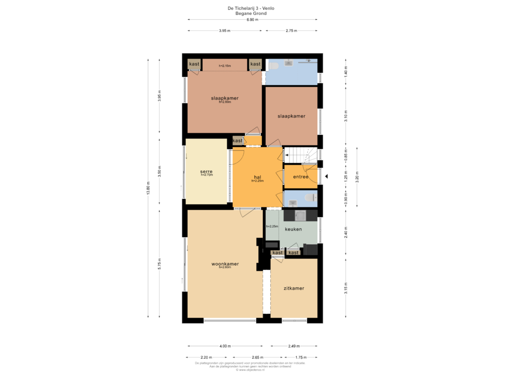 View floorplan of BEGANE GROND of De Tichelarij 3