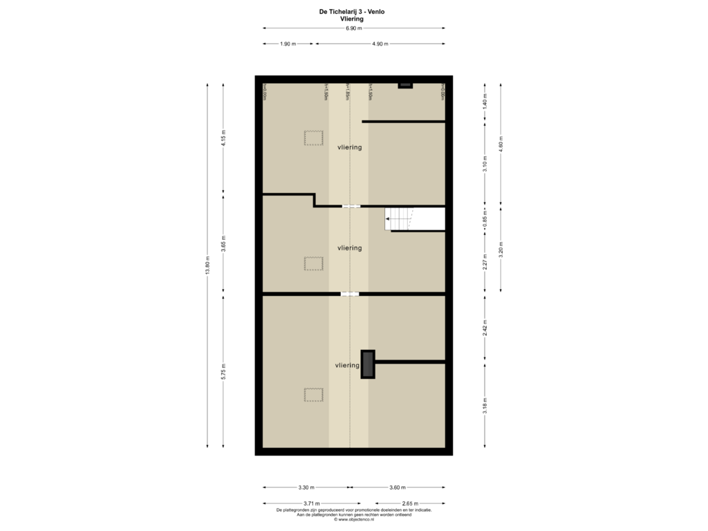 View floorplan of TWEEDE VERDIEPING of De Tichelarij 3