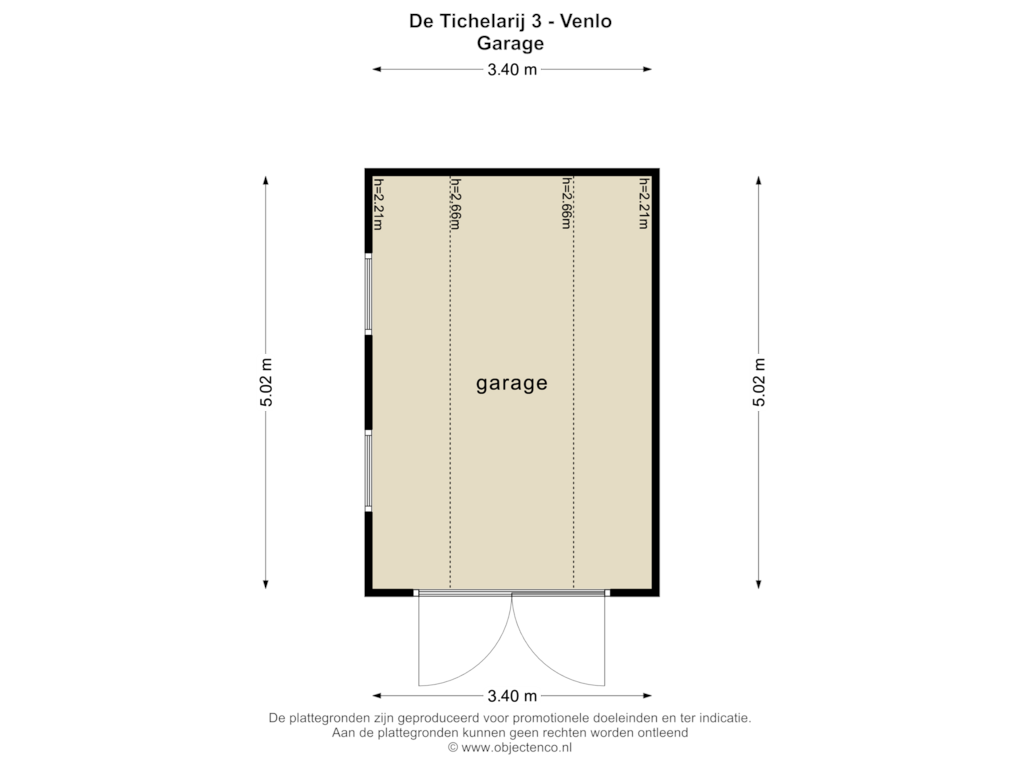 View floorplan of GARAGE of De Tichelarij 3