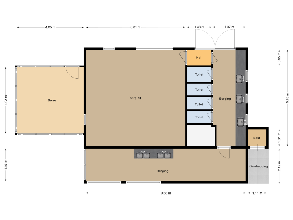 Bekijk plattegrond van Berging van Molenhoek 8