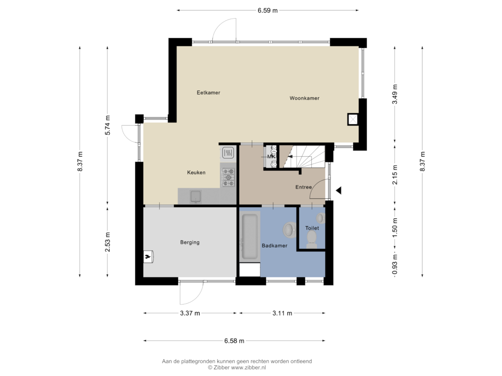 View floorplan of Begane grond of Paviljoenweg 2-H73