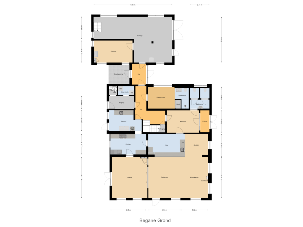 Bekijk plattegrond van Begane Grond van Hegewei 2