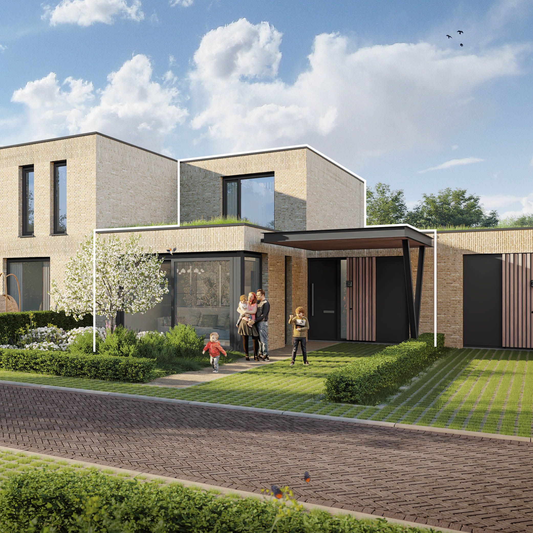 Frisiusschans fase 2 - type A, tussenwoning (Bouwnr. 91), Terneuzen, 4533, Zeeland, Nederland