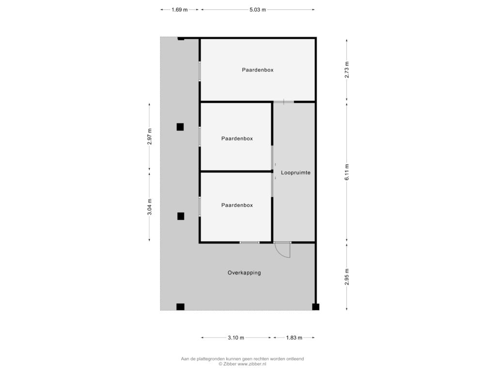 Bekijk plattegrond van Schuur van Achtergaardsestraat 25