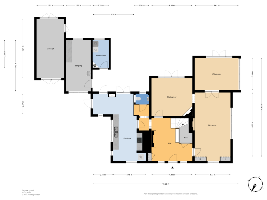 Bekijk plattegrond van Begane grond van Duinvoetlaan 3