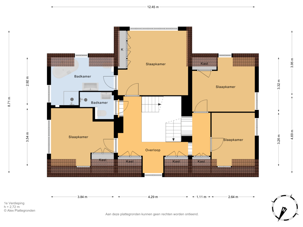 Bekijk plattegrond van 1e Verdieping van Duinvoetlaan 3