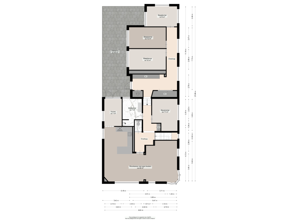 View floorplan of Eerste verdieping of Noorderstraat 179