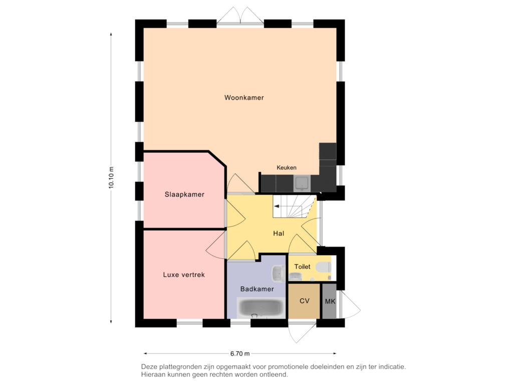 Bekijk plattegrond van Begane grond van Tunnelweg 7-184