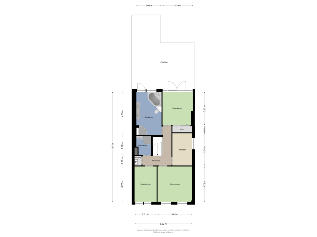 Bekijk plattegrond van Eerste verdieping van Noordvliet 14