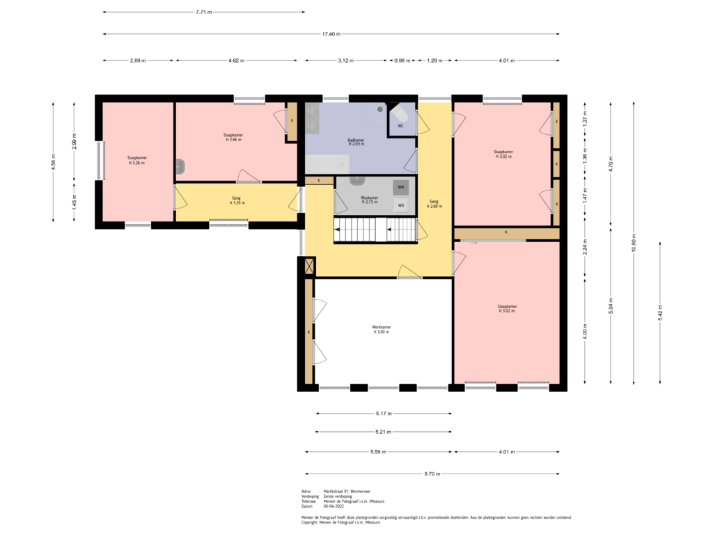 Bekijk plattegrond van Eerste verdieping van Marktstraat 91