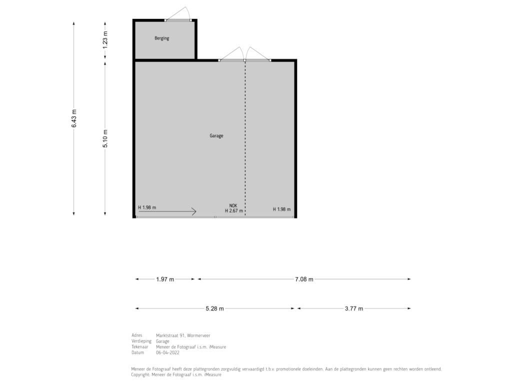 Bekijk plattegrond van Garage van Marktstraat 91