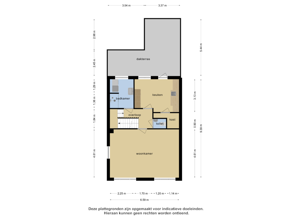 Bekijk plattegrond van 1e verdieping van Burgemeester van Engelenweg 34