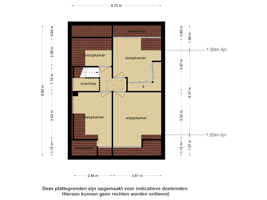 Bekijk plattegrond van 2e verdieping van Burgemeester van Engelenweg 34