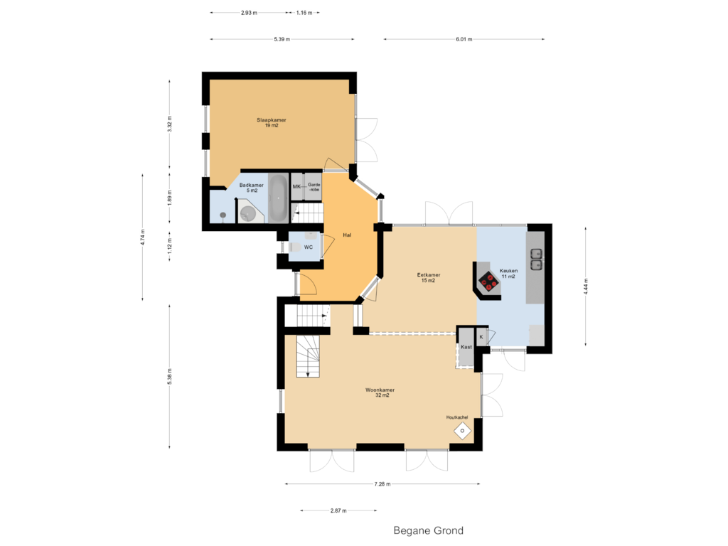 Bekijk plattegrond van 2e Woonlaag van Lecksdijk 18