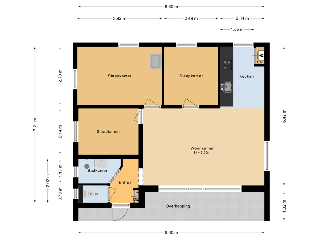 Bekijk plattegrond van Begane grond van Park Coldenhove 107