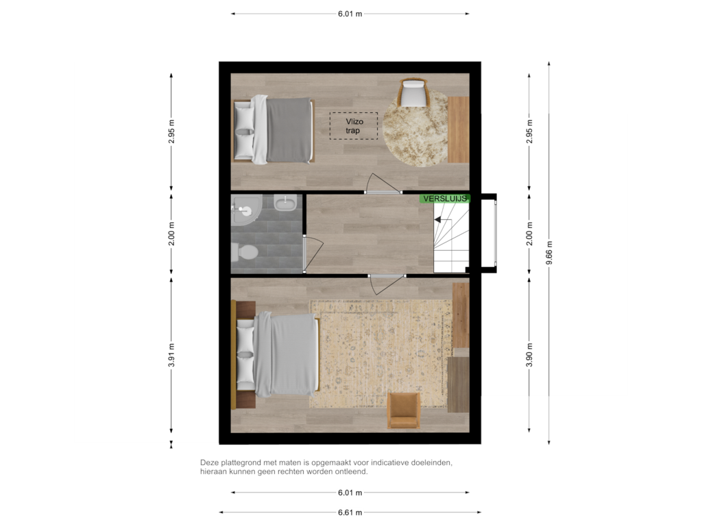 View floorplan of Second floor of Brandstraat 3